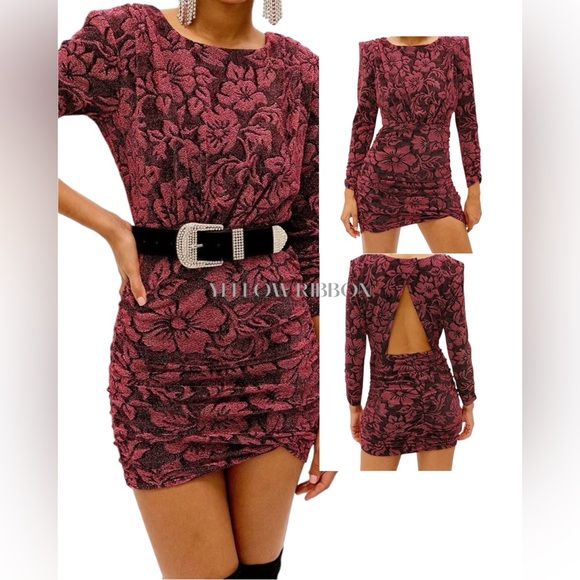 🆕 FOR LOVE AND LEMONS | SHAILEE MINI DRESS | MULBERRY | SIZE: XS - Picture 5 of 6